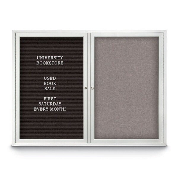 Corkboard, 48"x36", Black/Satin